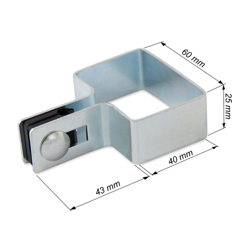 obejma panelowa 60x40 mm koncowa ocynkowana komplet