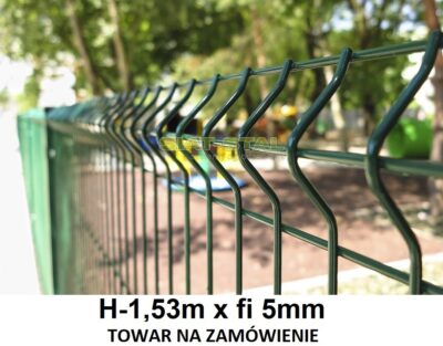 Panel Ogrodzeniowy Typ 3D Fi 5,0 mm Wys. 1,53 m Kolor