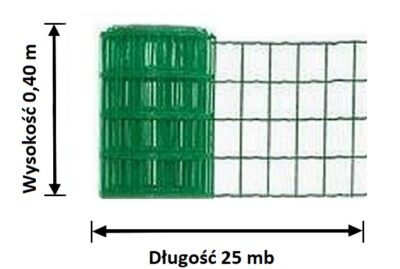 poprawkasiatka ogrodzeniowa zgrzewana wys.0,40 m x 25m