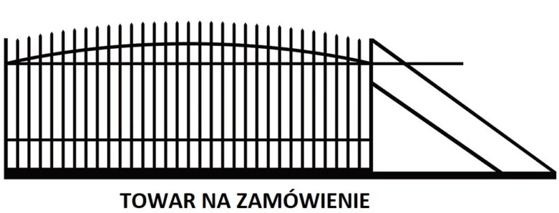 Brama Ogrodzeniowa Przesuwna Klasyczna Typ KŁ H 145-160 cm