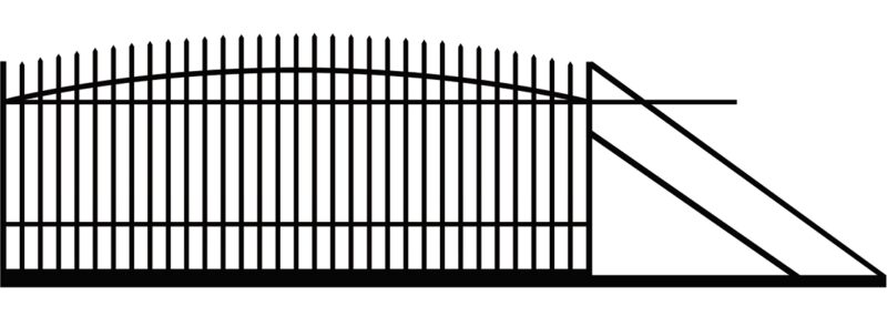 Brama Ogrodzeniowa Przesuwna Klasyczna Typ KŁ H 145-160 cm
