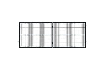 Brama Ogrodzeniowa Skrzydłowa Panelowa 3D Kolor Czarny ral9005, H-1,50 m Szer. 4,0 m