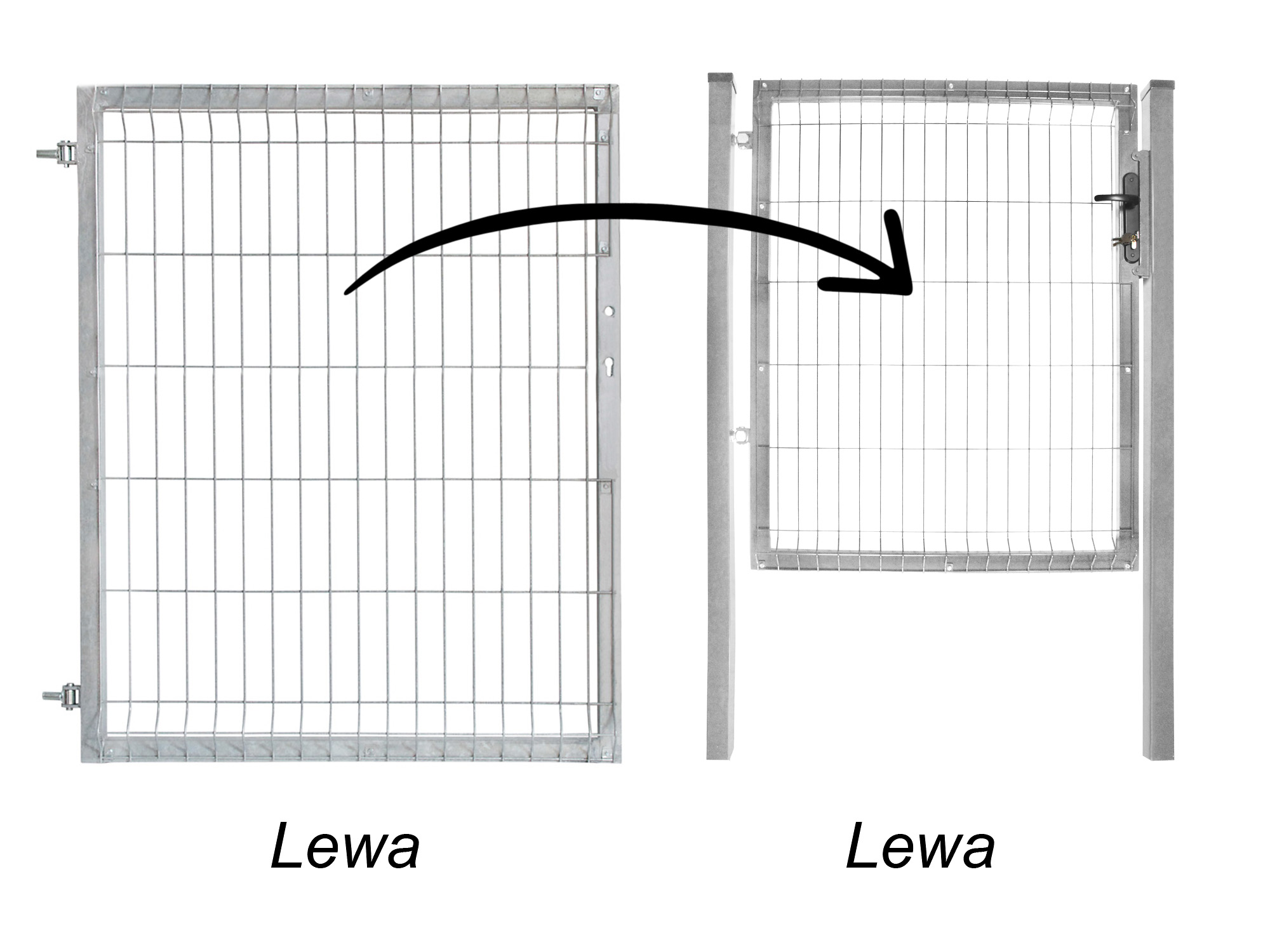 furtka 1,2 m ocynk lewa