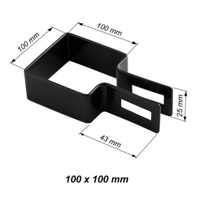 obejma koncowa czarna 100mm