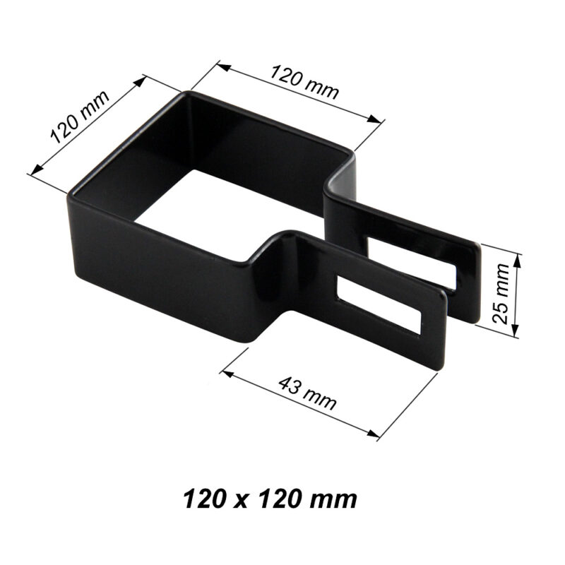 obejma koncowa czarna 120mm