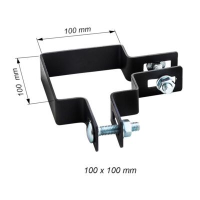 obejma do przese narozna czarna RAL 9005 100mmmm