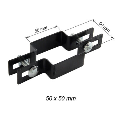 obejma do przesel posrednia czarna RAL 9005 50mm