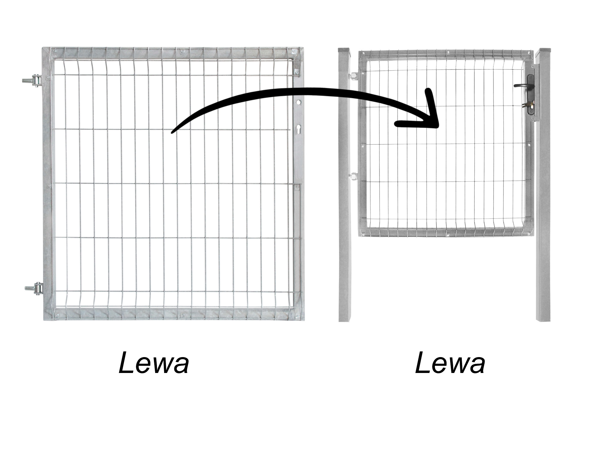 furtka 1,03 m ocynk lewa