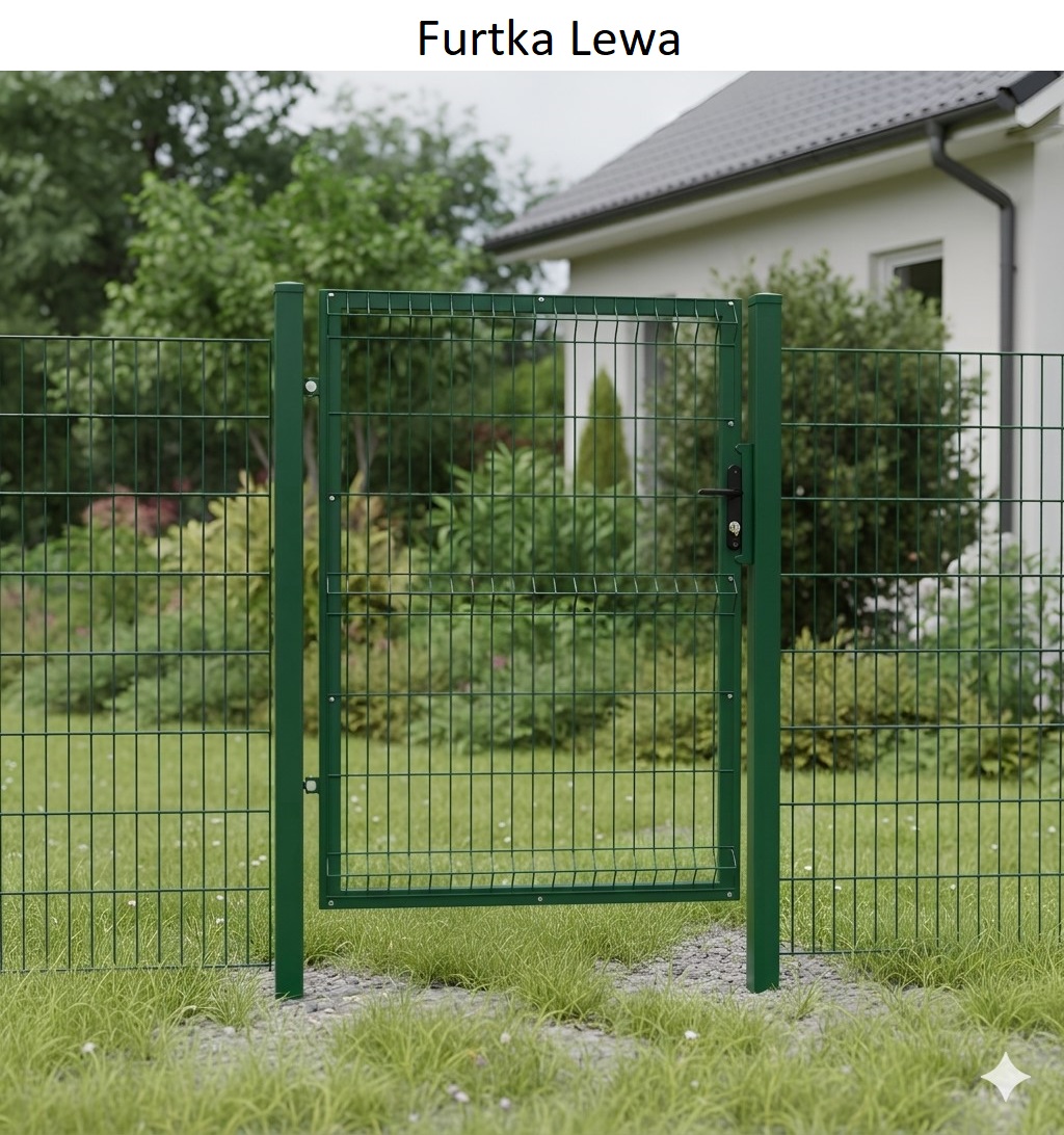furtka panelowa zielona lewa 150 cm opis