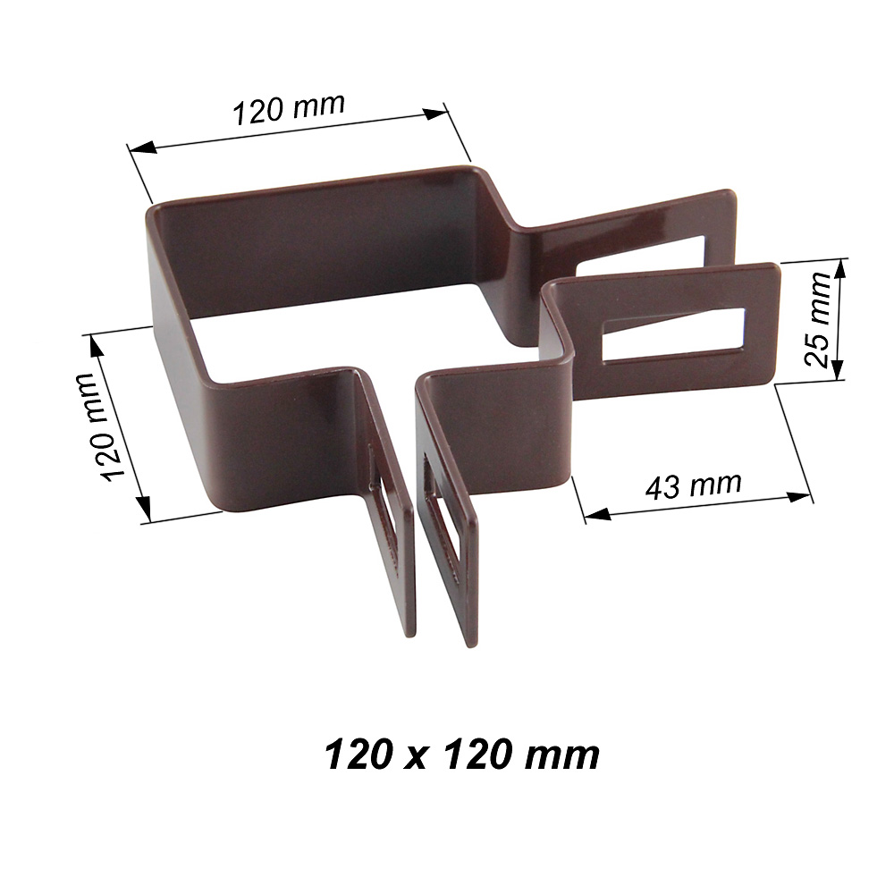 obejma kwadratowa narozna 120mm