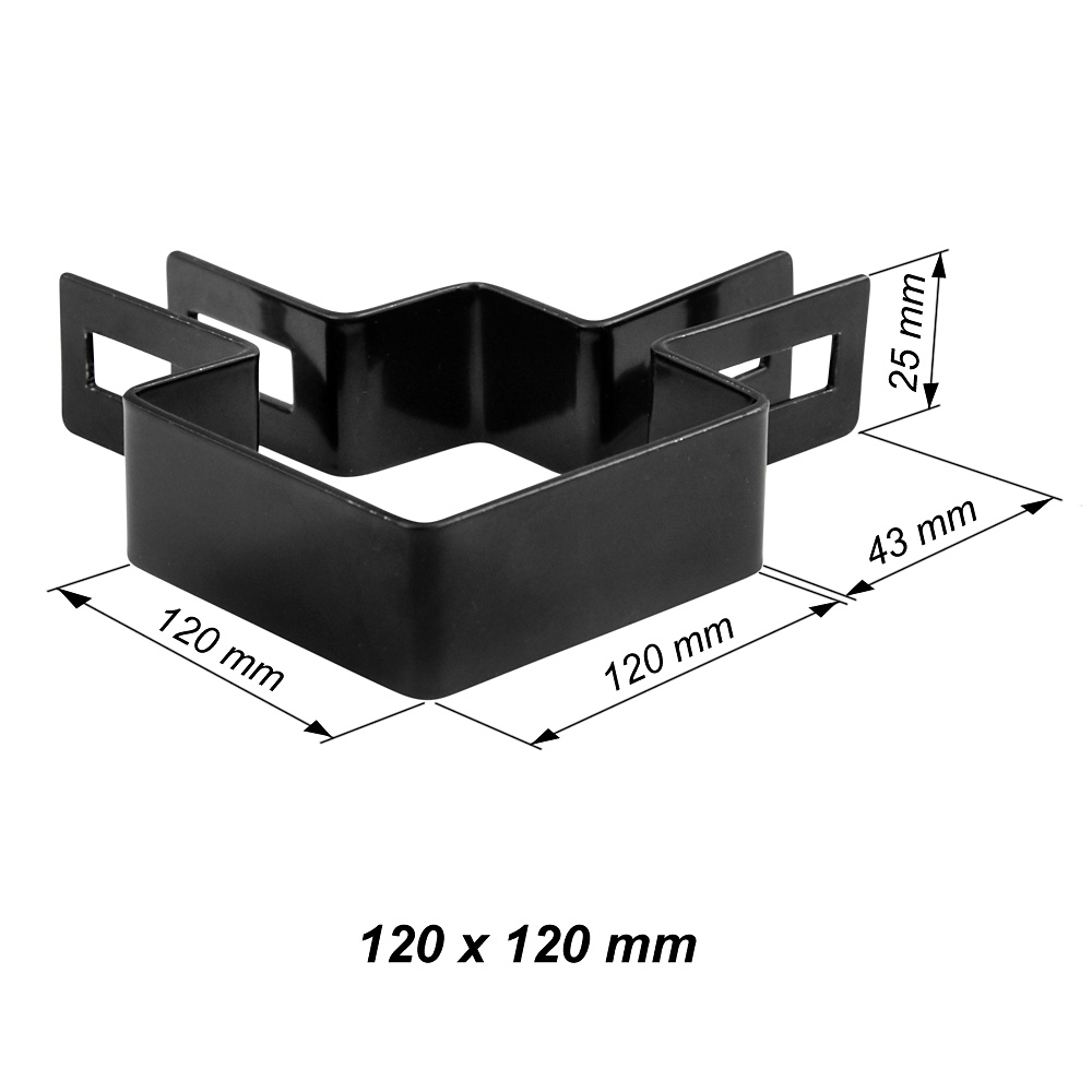 obejma narozna czarna 120mm