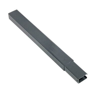 przedluzka slupka panelowego 60x40 mm prosta czarna ral 9005 widok b tyl