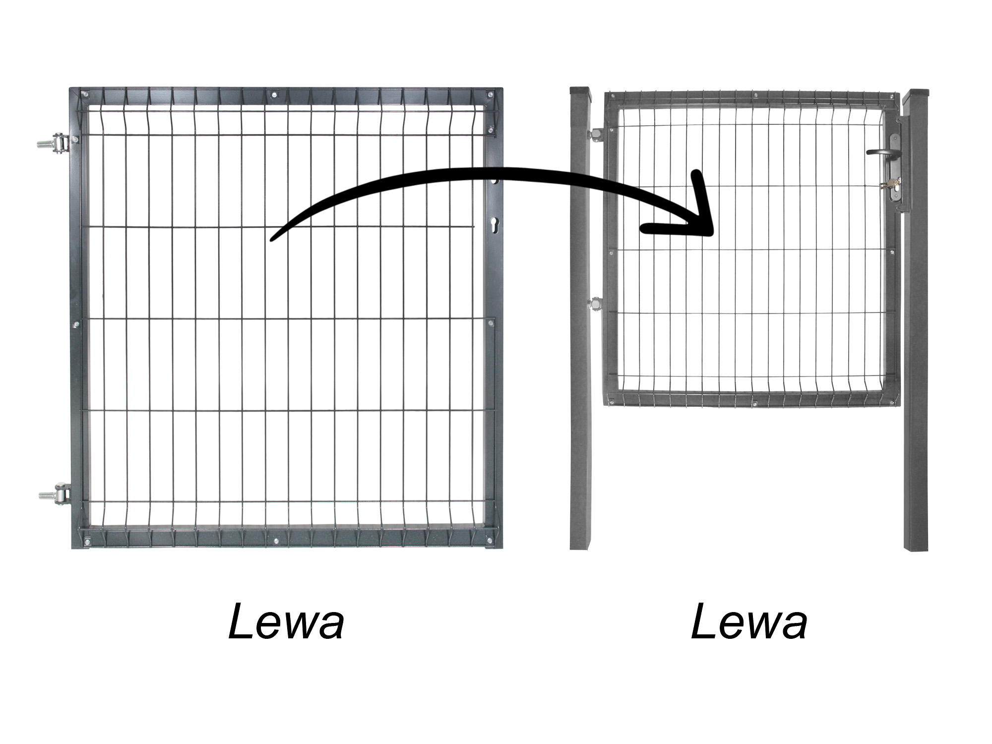 furtka 1,03 m grafit lewa
