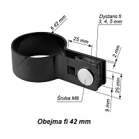 Obejmy panelowe okrągłe fi 38-76 mm
