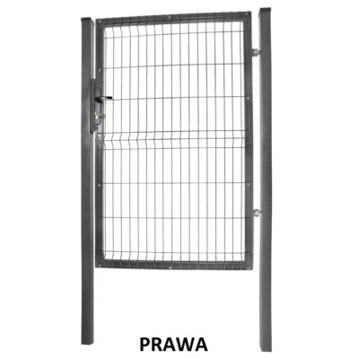 Komplet Furtka 3D H 1,5m Grafi ral 7016 Prawa opis