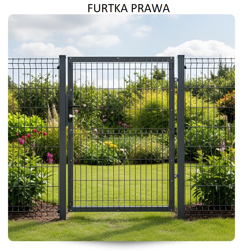 furtka lewa 150 cm grafit prawa opis montaz