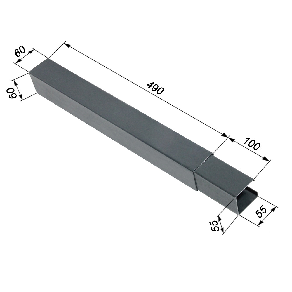 przedluzka slupka 60x60 mm grafiowy