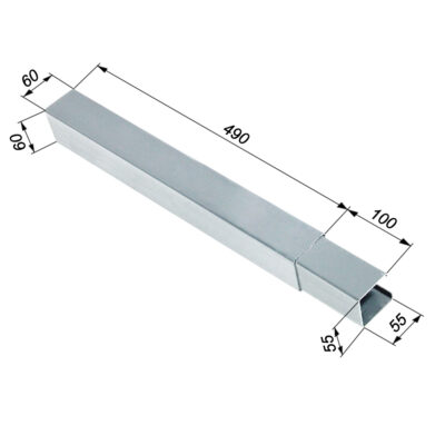 przedluzka slupka 60x60 mm ocynkowana